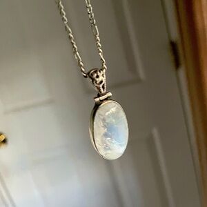 Rainbow moonstone pendant